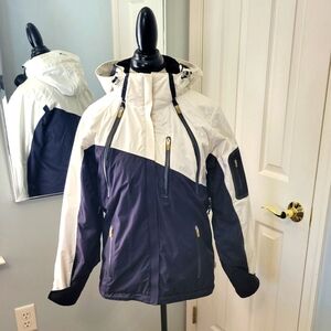 Obermeyer White and Navy Ski Jacket